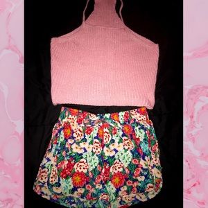 🌸 Forever 21 Floral Wind Breaker Shorts